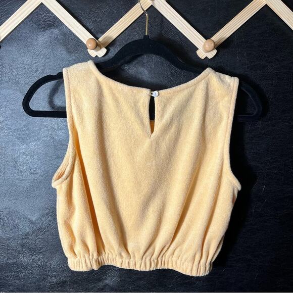 Mable Peach Terry Cloth Crop Tank Top Size Small - Picture 2 of 8